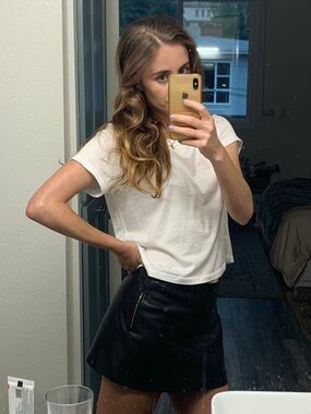 Versace Leather Skirt